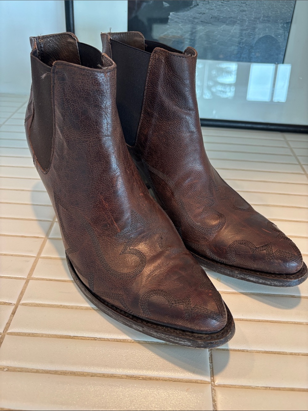 Old Gringo Brown Leather Western Boots 9